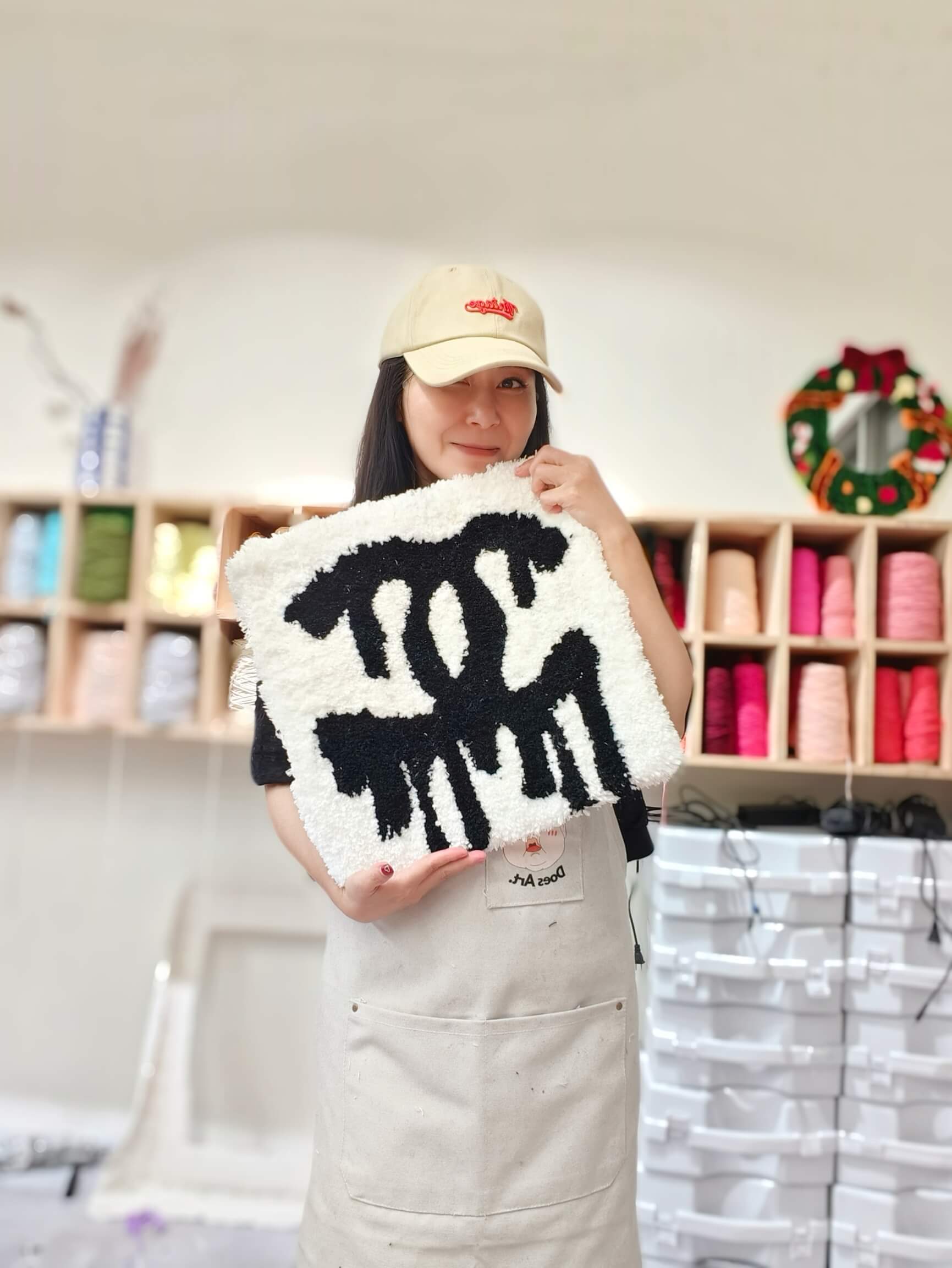 手作地毯推薦｜Does Art 都是藝術 台北館、手作地毯 好好玩、有夠療癒！1人也可以報名！ @💕小美很愛嚐💕