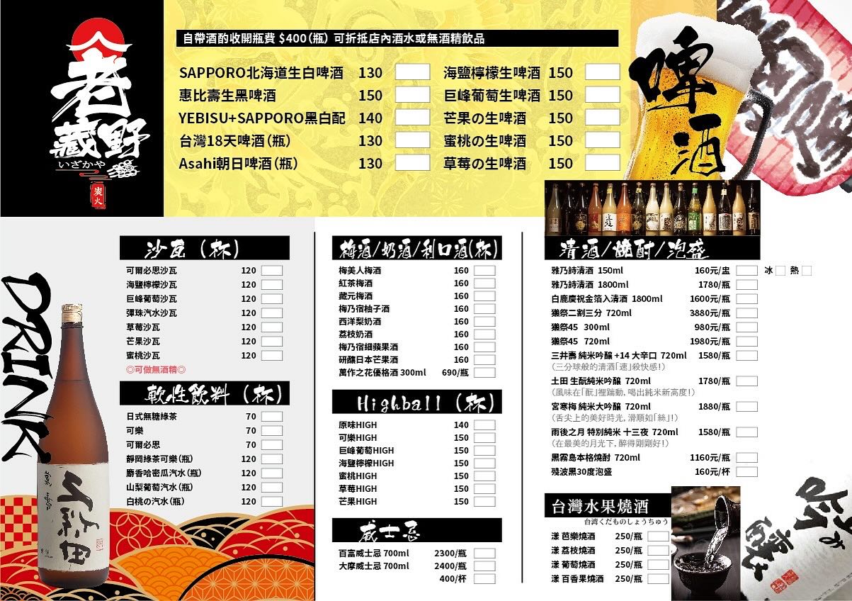 江子翠美食｜老藏野炭火居酒屋 板橋江翠店、下班的聚會的好去處、不限時串燒晚餐一路吃到宵夜！ @💕小美很愛嚐💕