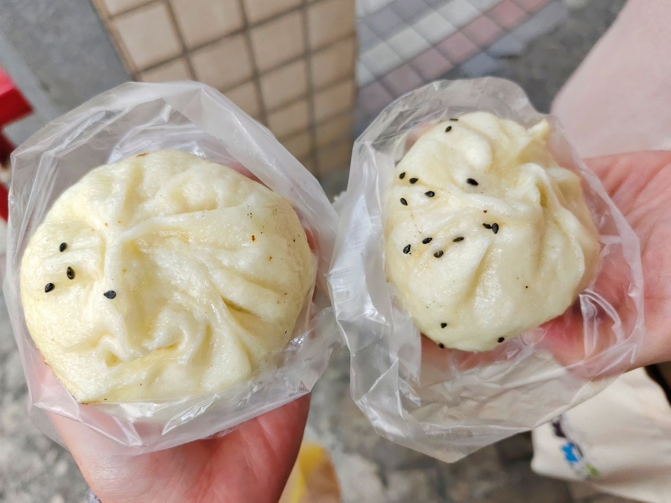 亞東醫院站美食｜板橋國慶黃昏市場 郎港式鮮肉包、12元生煎包、肉多有湯汁還很大粒！