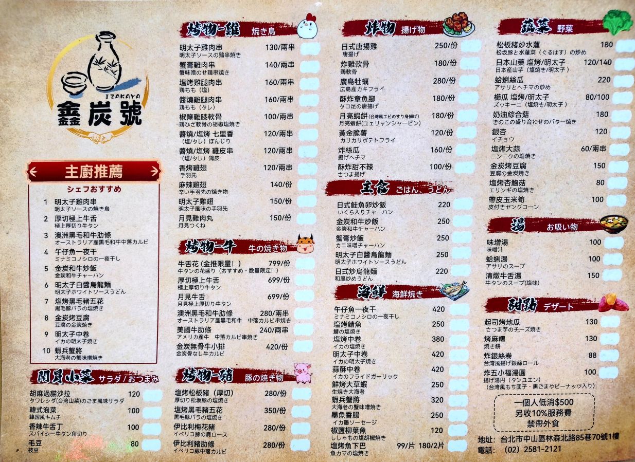 【中山林森北路居酒屋推薦】美味炭火牛舌烤肉、明太子雞肉串、讓愛吃串燒的你大飽口福|鑫炭號居酒屋! - 第6張圖 【中山林森北路居酒屋推薦】美味炭火牛舌烤肉、明太子雞肉串、讓愛吃串燒的你大飽口福|鑫炭號居酒屋!