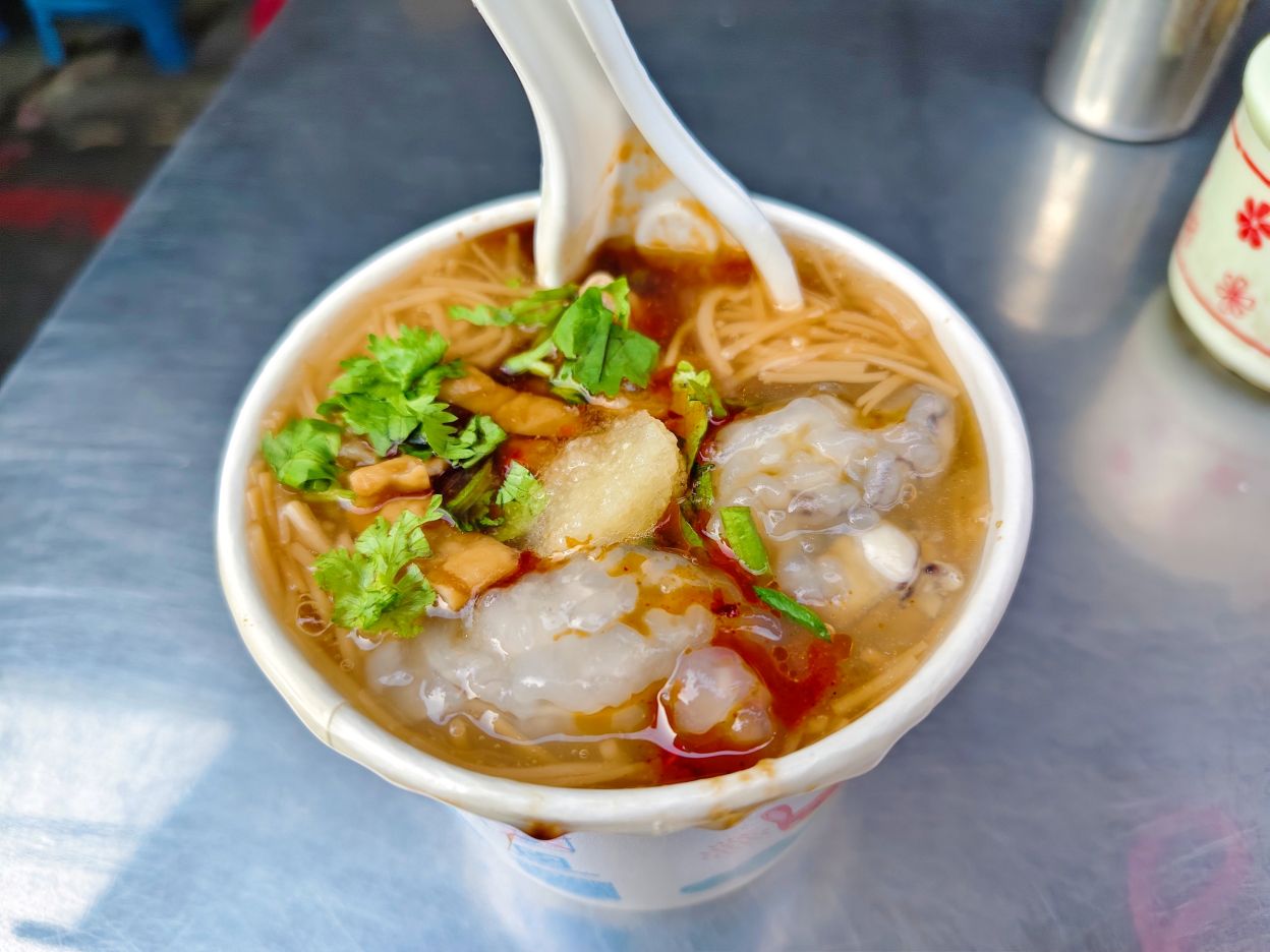 江子翠美食｜華江黃昏市場下午限定傳統味、阿華田蚵仔麵線～板橋麵線